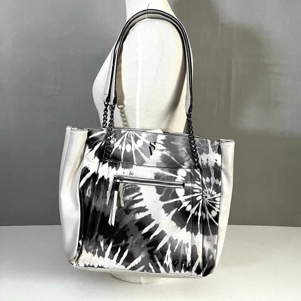 Simply Vera by Vera Wang Rockbridge Tote Bag Gray Tie-Dye‎